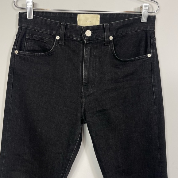 CQY Icon in Unify High Rise Slim Jean Black Salvage Denim Size 27 - Picture 7 of 16